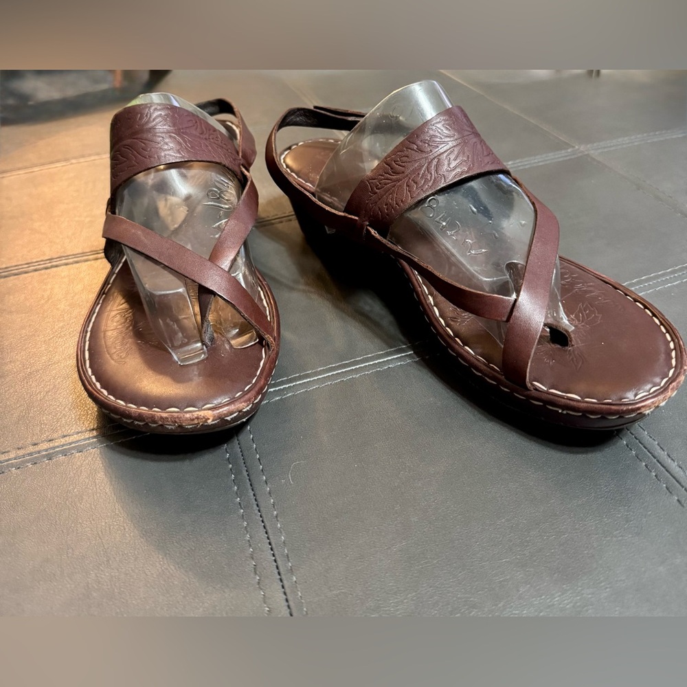 Born Dark Brown Women's Leather Sandals